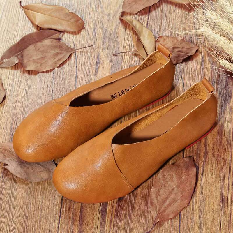 Women's Flat Handmade Women Shoes 2021 Spring/autumn New Vintage Slip on Loafers Plus Size Female Shoe atos De Mujer