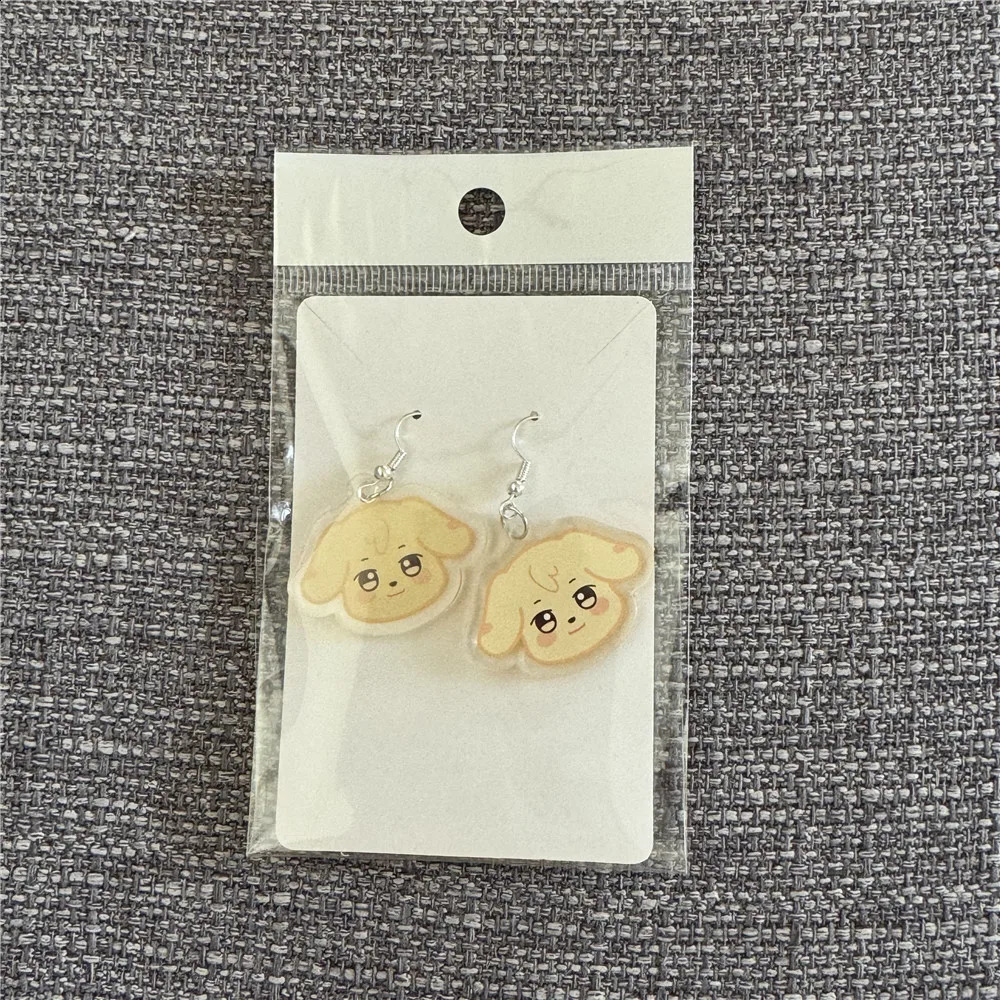 1 or 8pcs KPOP ATEEZ ANITEEZ Cartoon Earring Ear Stud Cute Animal Acrylic Earrings Pendant Hongjoong Seonghwa Yunho Yeosang 250120