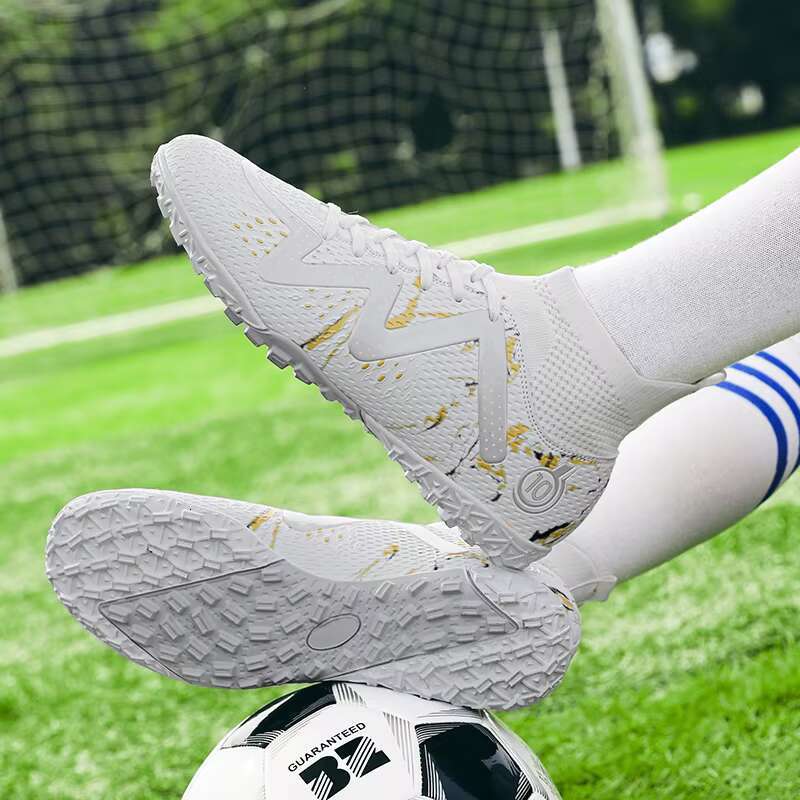 2024 Men's Shoes Large Size Ultralight Football Boys Sneakers Non-Slip AG/TF Soccer Cleats Ankle Boots Unisex