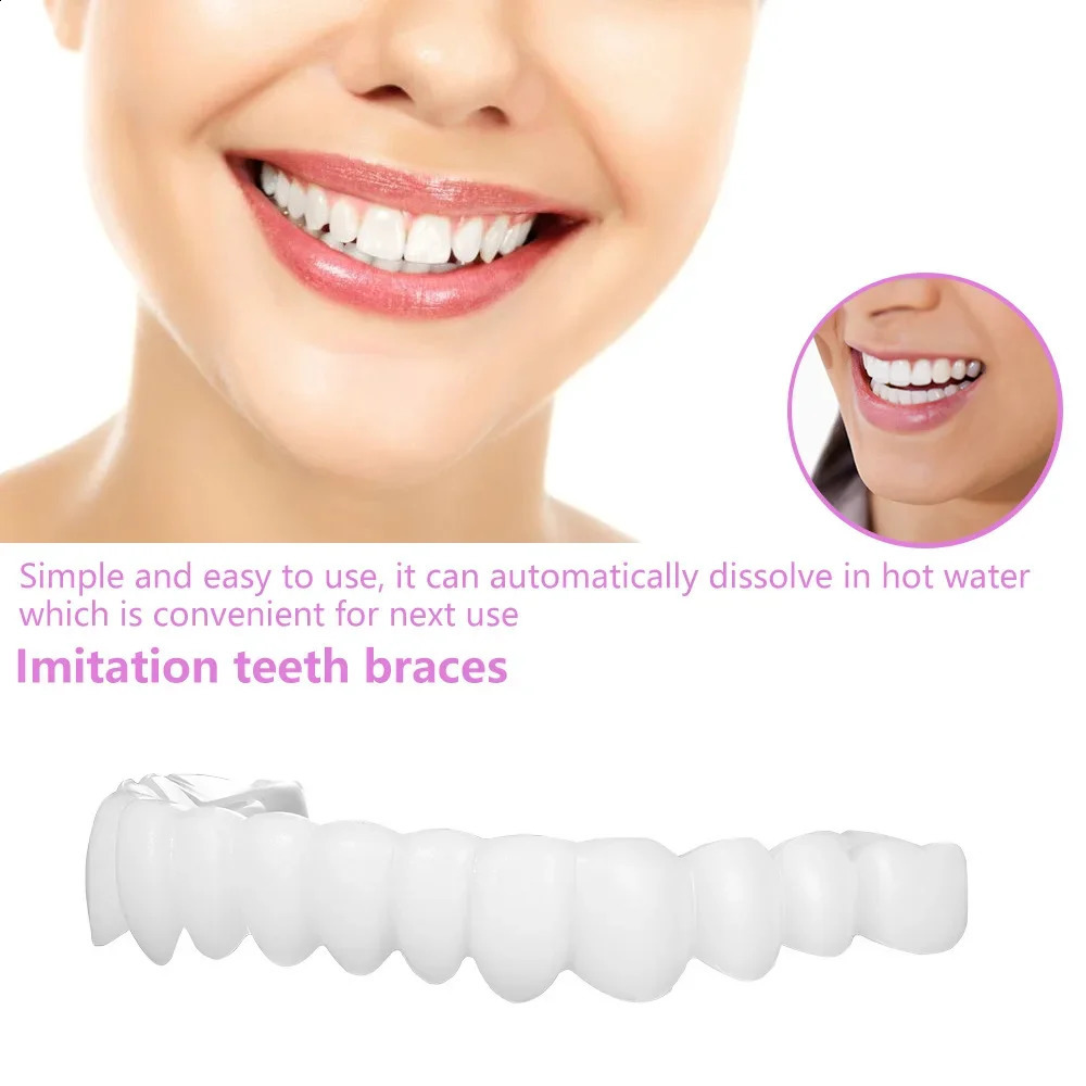 Upper Lower Teeth Cover Perfect Bright Veneers Comfort Fit Flex Dentures Braces Whitening Toy 250122