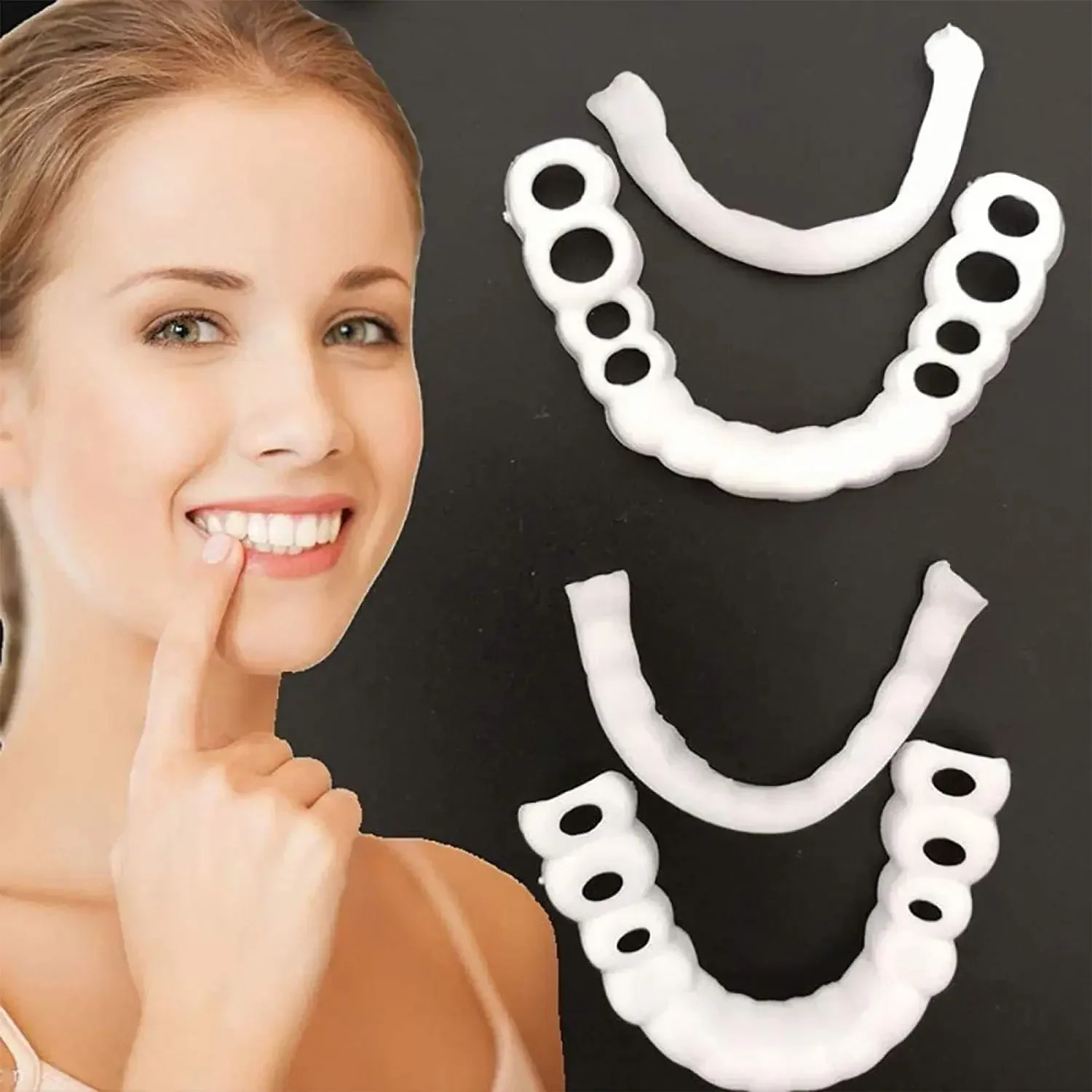 1pcs Veneers Teeth Cosmetic Teeth Temporary Smile Comfort Fit Flex Comfortable Top and Bottom Veneer Tooth 250122