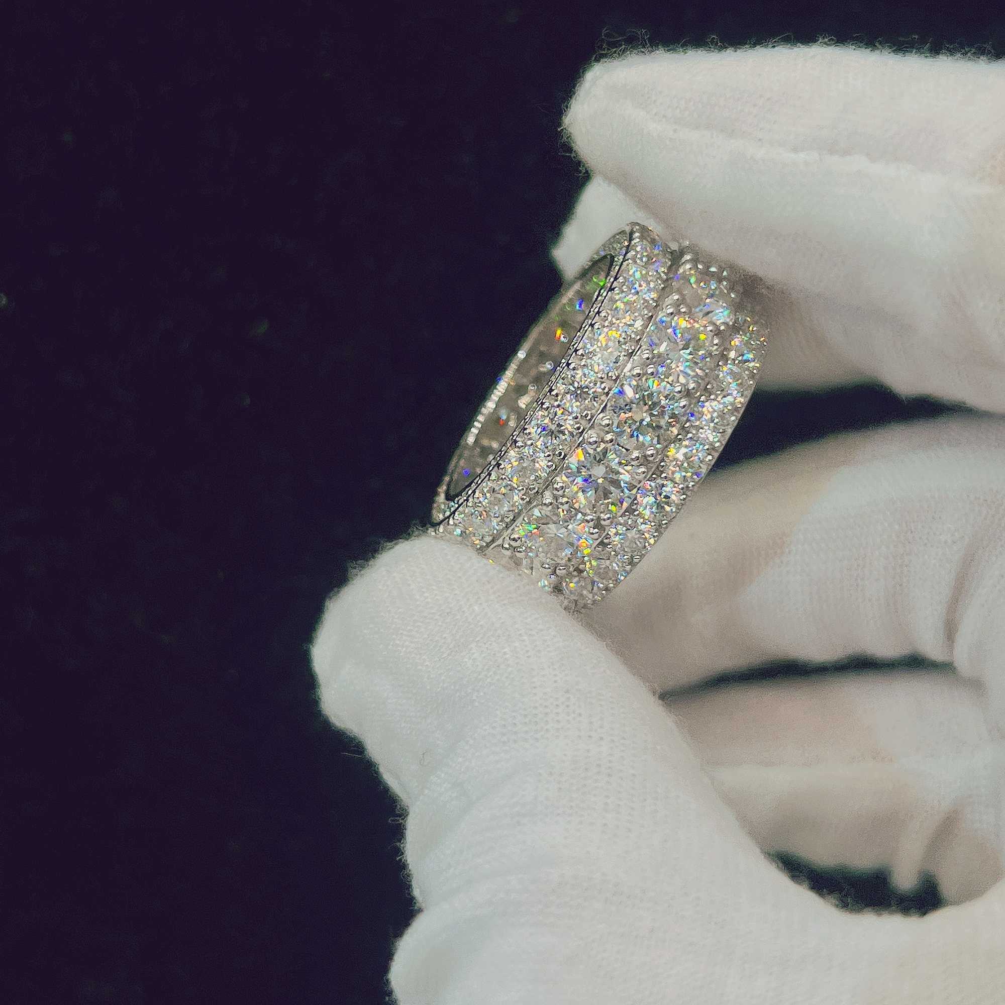 Fine Jewelry New Fashion Pass Tester Diamond Luxury VVS Moissanite Silver 925 Iced out Ring