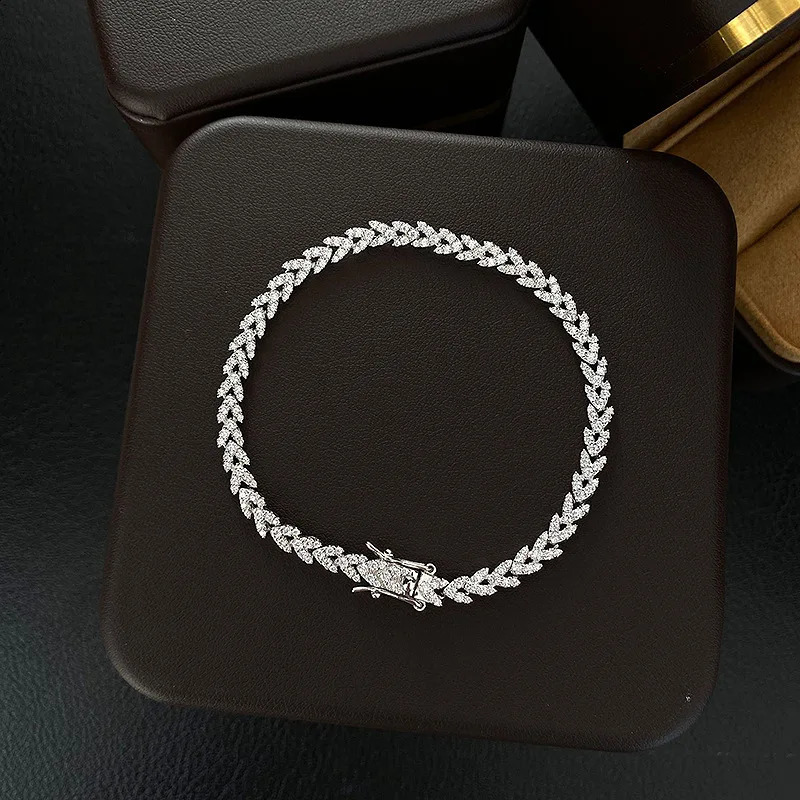 LORIELE 100% Solid Silver 925 Lab Diamonds Simulated Bracelets for Women Girls Wedding Cocktail Party Fine Jewelry 250121