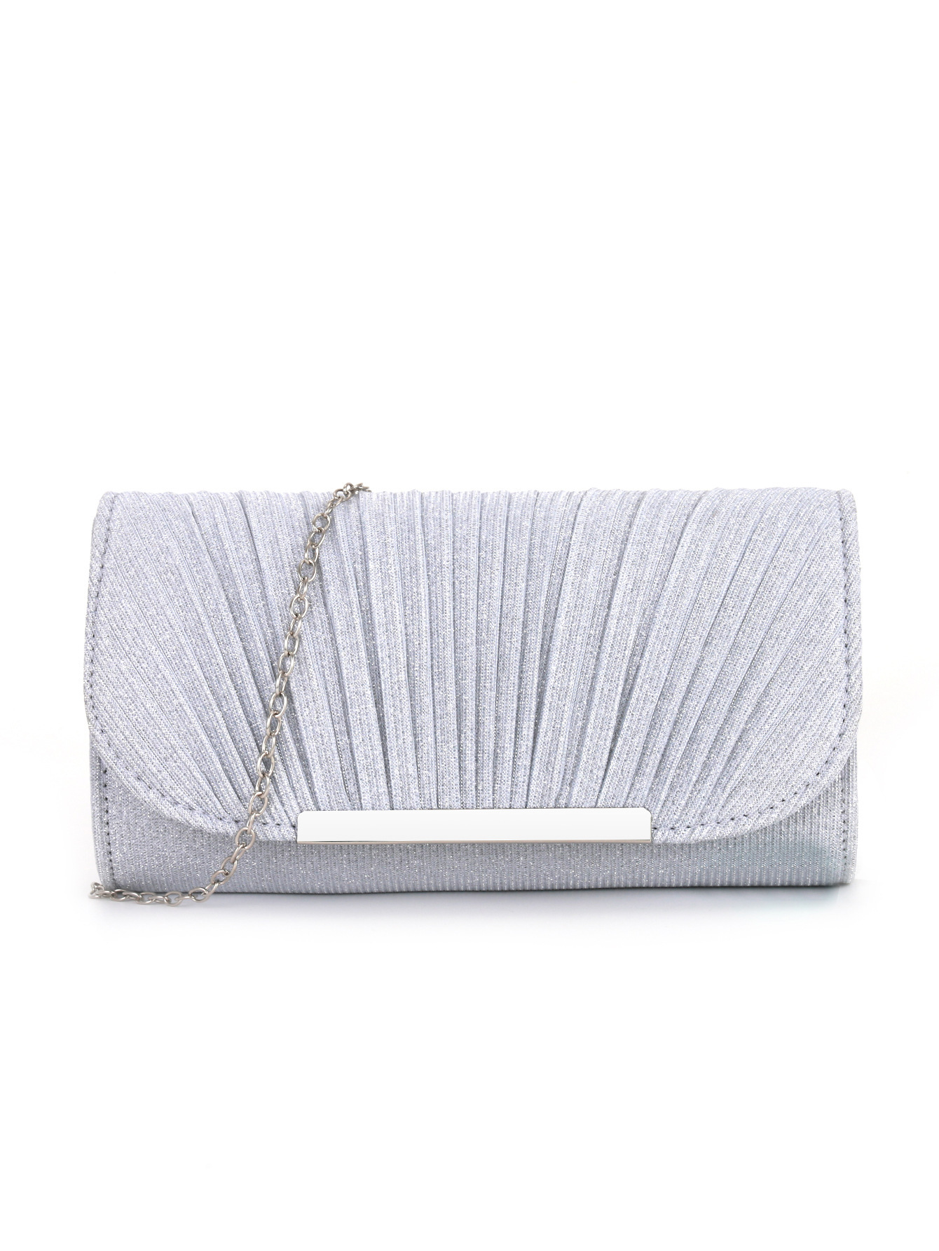 Cross Shoulder Dinner Women's Clutch Bag, Pleated High Stitching Round Bottom, Hand-Held Evening Bag