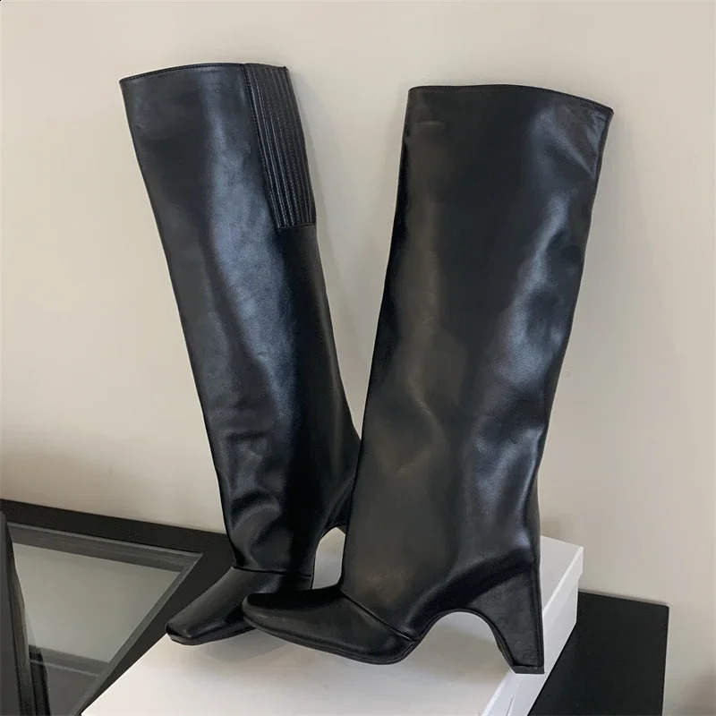 Eilyken Winter Street Style Square Heels Women Knee-High Boots Fashion Cool Long Modern Booties er Shoes Zapatos De Mujer 250122