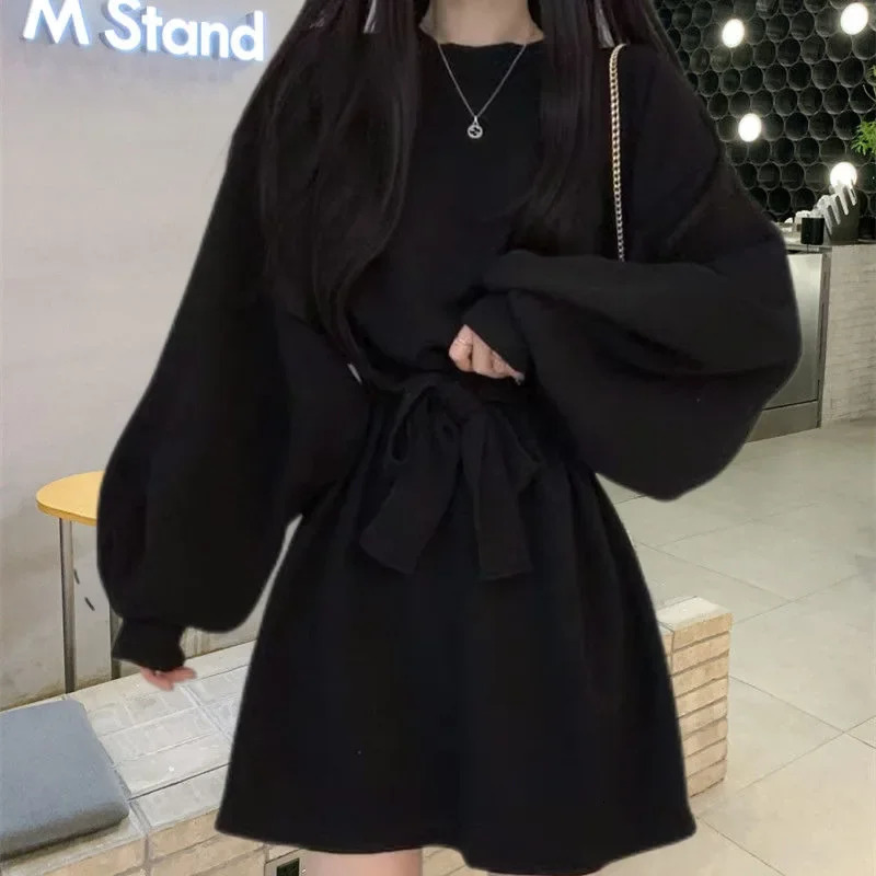 Waist paid A-line dress Spring and Autumn Forest system primitive love dress soft student knee fairy petite 250110