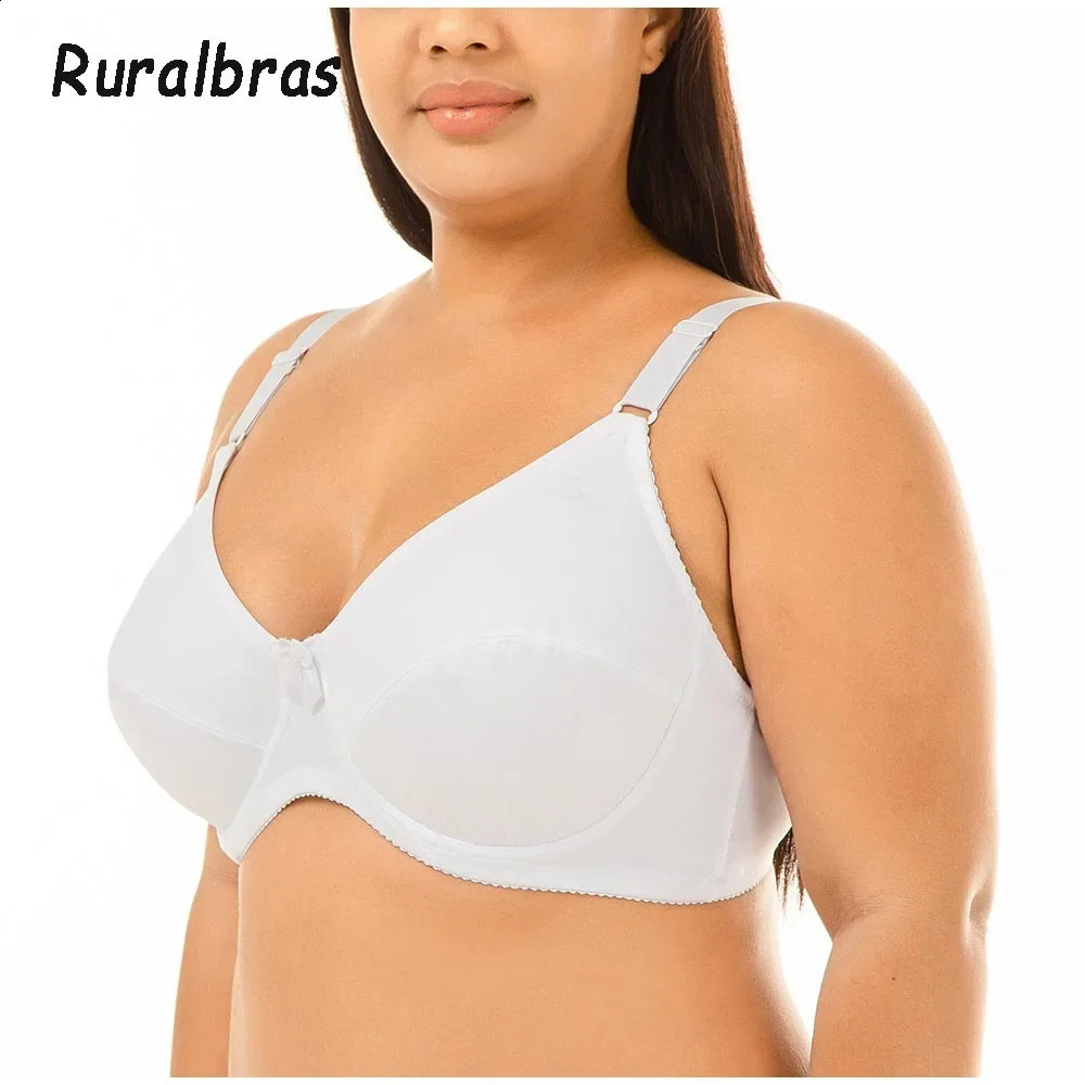 Comfortable Unlined thin bras for women push up Pure Color Large Size Bra with wire nonpadded bralette big breast C D cup C21 250122