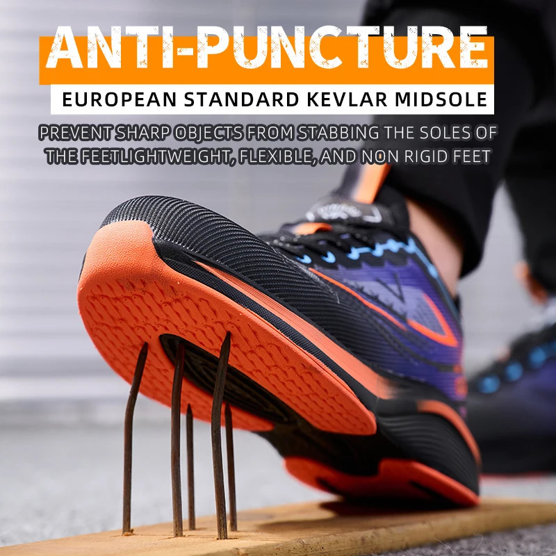 Mesh Steel Toe Shoes Mens Anti-Smash Anti-Punctur Safety Shoes for Summer Lightweight Breathable Work Footwear Wear-resisting 250731