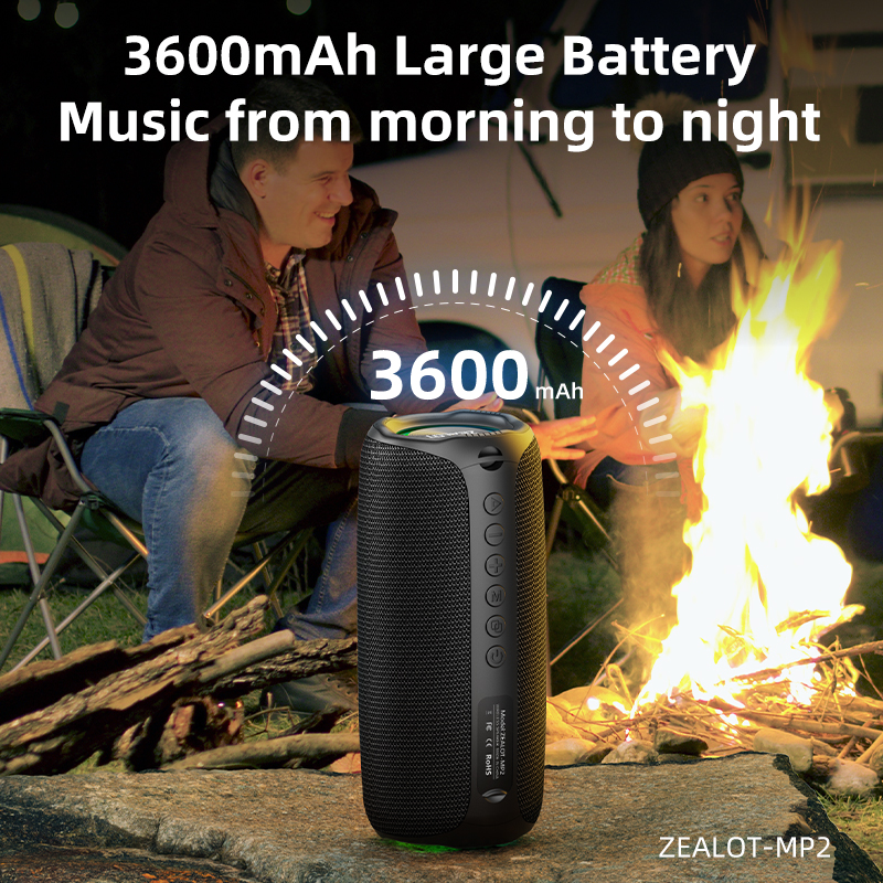 MP2 Outdoor Portable & Home Bluetooth Speaker Multi-Functional IPX5 Waterproof Bluetooth Speaker For Indoor/Outdoor Use.