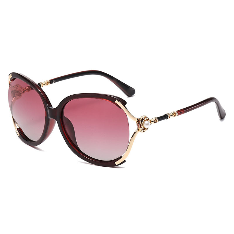 Designer Sunglasses For Women Men Oversize Sunglasses Pearl Luxury Polarized Lens Goggle Pilot PC Frame Oversized UV400 Eyewear Luxury Style Sunglasse