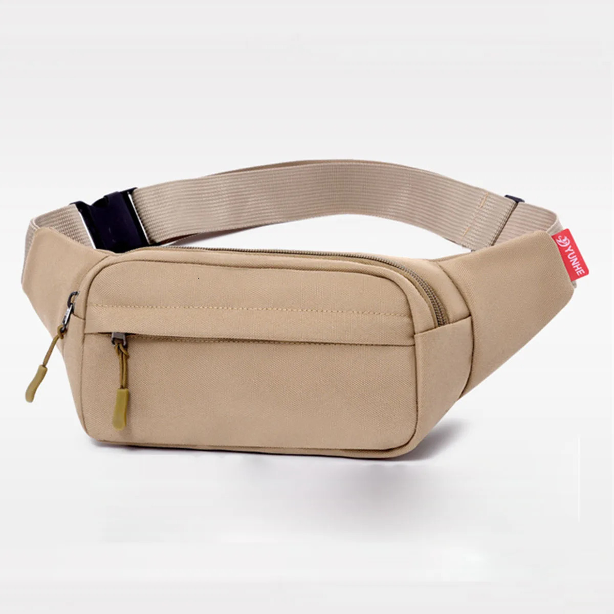 Oxford cloth waist pack for men simple crossbody bag phone bag solid color large capacity chest bag. 250731