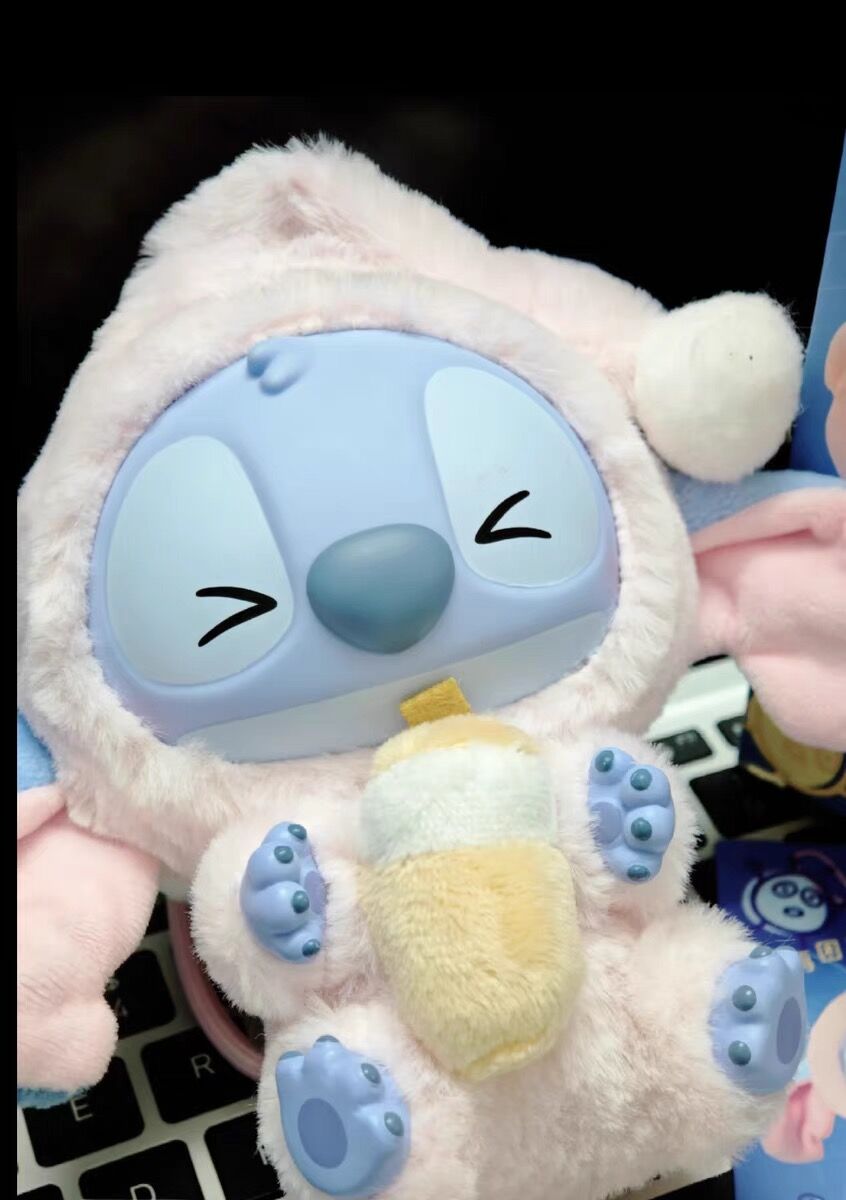 Disney 2025 New Stitch Eat Something Before Sleep Series Vinyl Blind Box Pendant Cute Doll Mystery Box Cute Toy Doll Holiday Gift Toys W250603