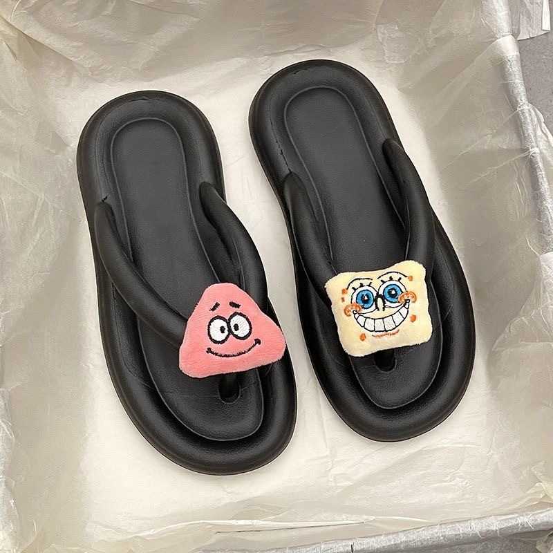 2025 New Designer Eva Women's Flip-flops Sandals, Anti-slip Korean-style Outdoor Toe Column Sandals, Breathable Beach Slippers