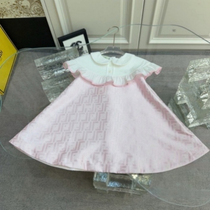 Children's Designer clothing Luxury Long Skirt for baby girls Classic letter-printed clothing for girls dresses Simple style for children size 100cm-150cm AB1