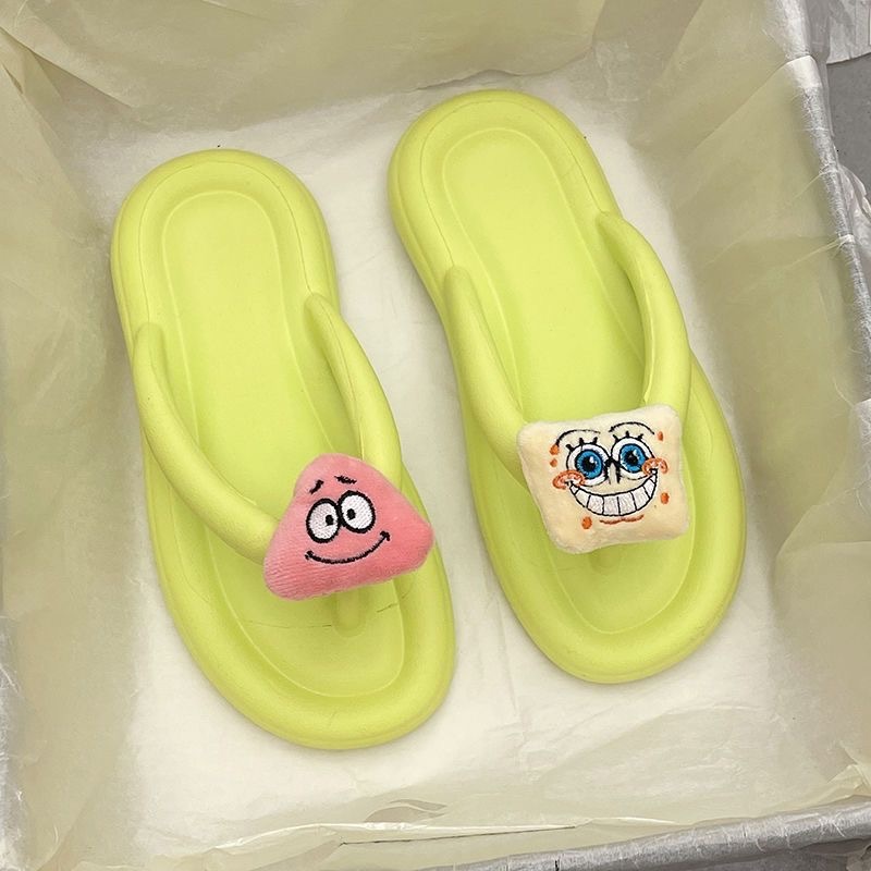 2025 New Designer Eva Women's Flip-flops Sandals, Anti-slip Korean-style Outdoor Toe Column Sandals, Breathable Beach Slippers