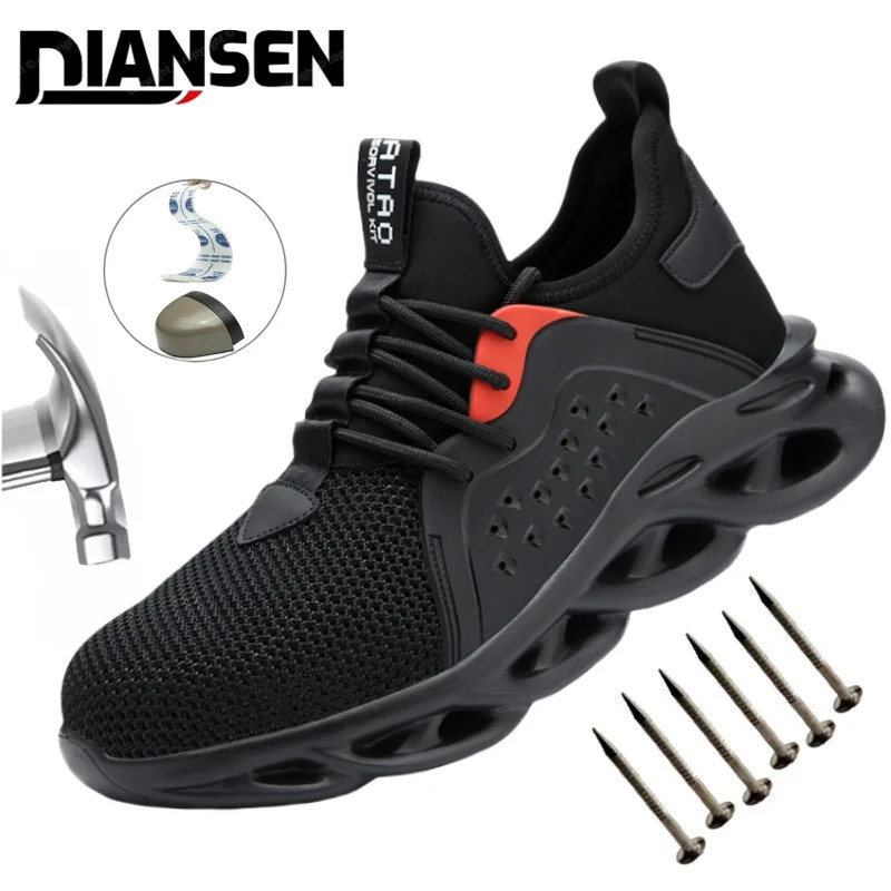 48 Size Steel Toe Cap Light Breathable Sneaker For Men Unisex Work Safety Shoes Anti-smash And Anti-puncture Safety Sneakers 250731