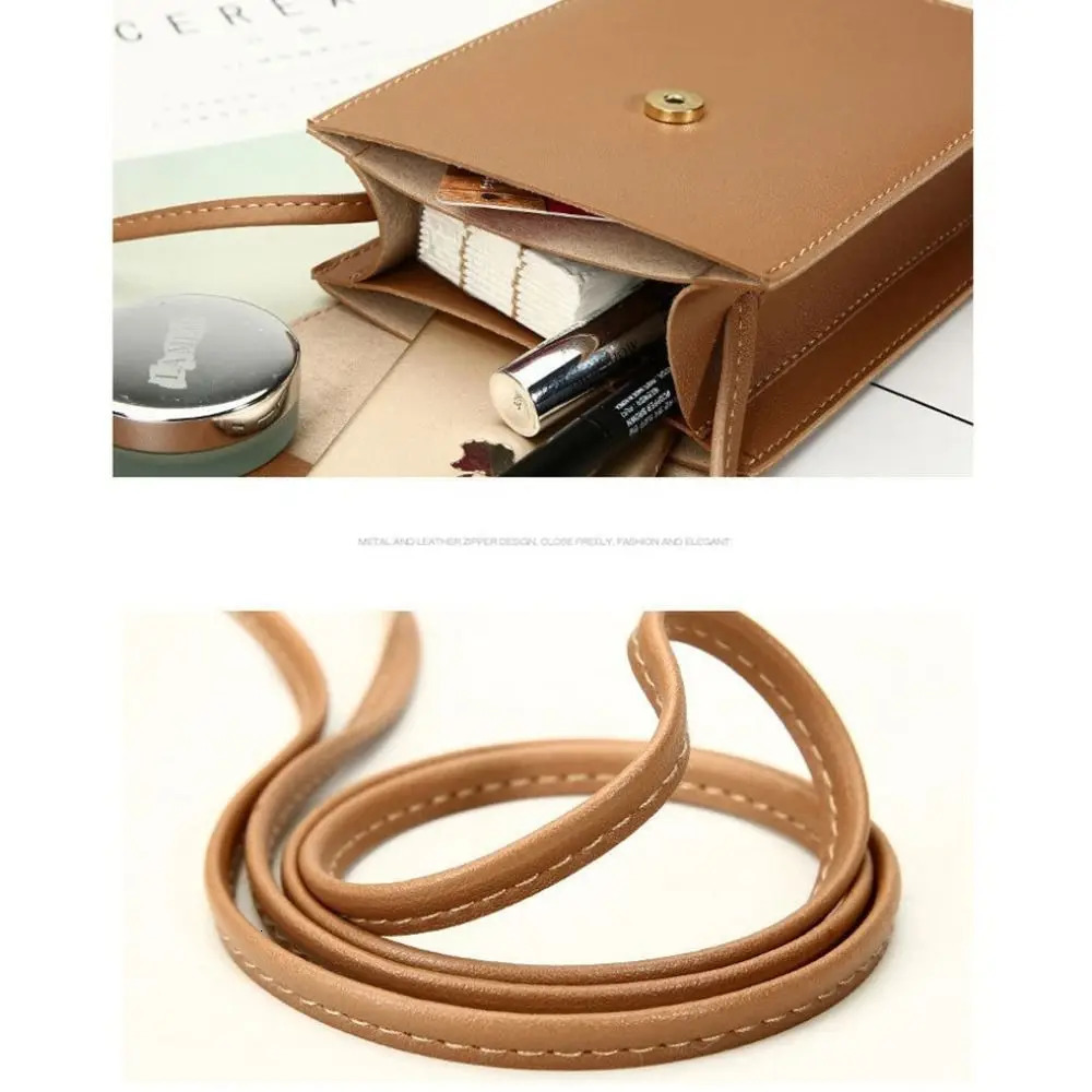 6 Colors Ladies Shoulder Messenger Bag Multifunctional PU Leather Handbags Mini Cute Crossbody Phone Bag For Women 250731