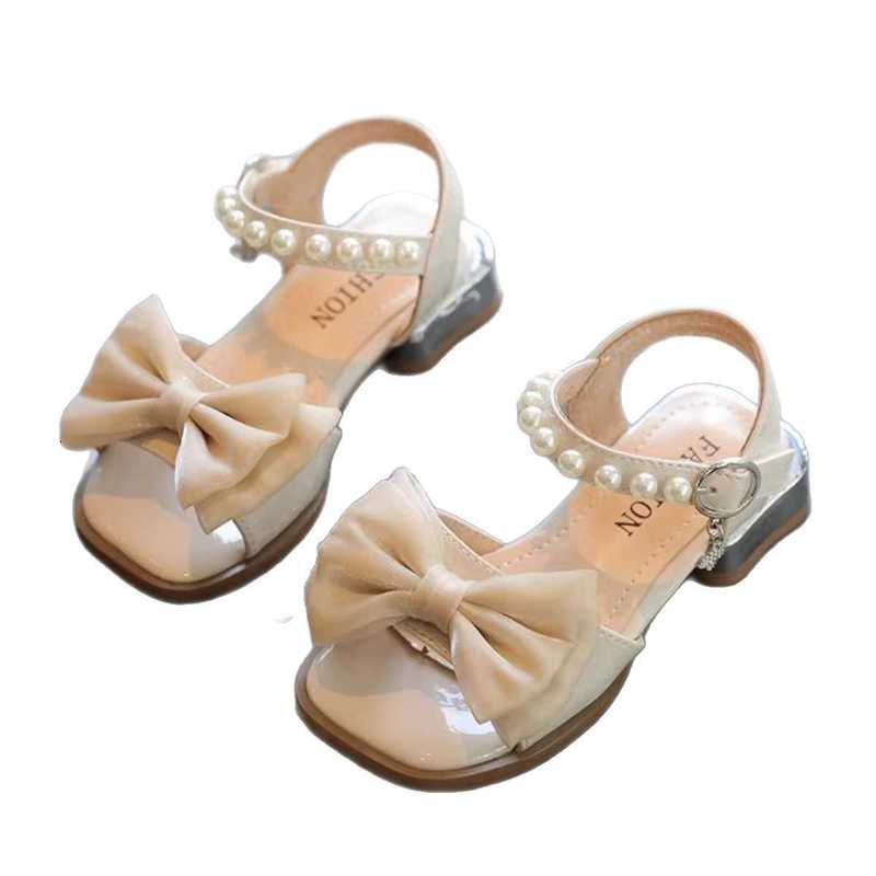 Sandals 2025 New Summer Girls' Sandals Princess Shoes Children's High Heels Girls' Fashionable Shoes for Older Girls