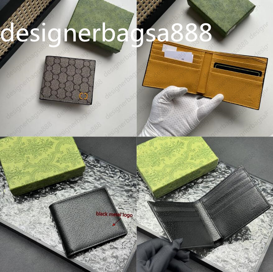 Luxury Designer Men's Wallet Leather Credit Card Holder High Quality Classic Cash Clip Coin Pocket Purse Long Term Business Double Fold Bestselling Golf wallet