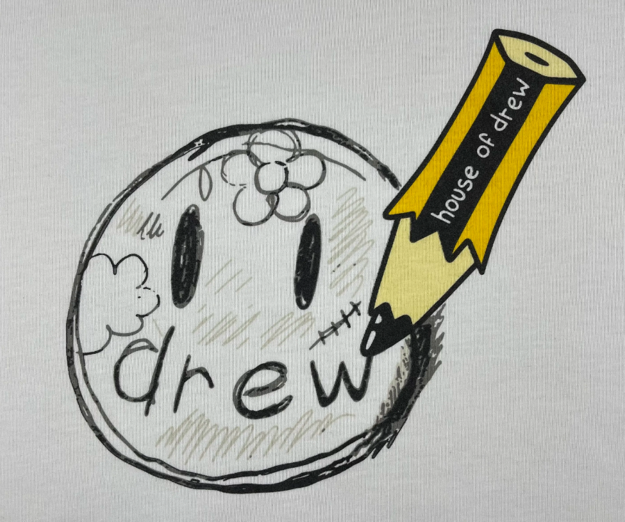 DREW HOUSE Hot Sale Men's Clothing Pencil print logo T shirt men's and women's printed loose short sleeve T-shirt