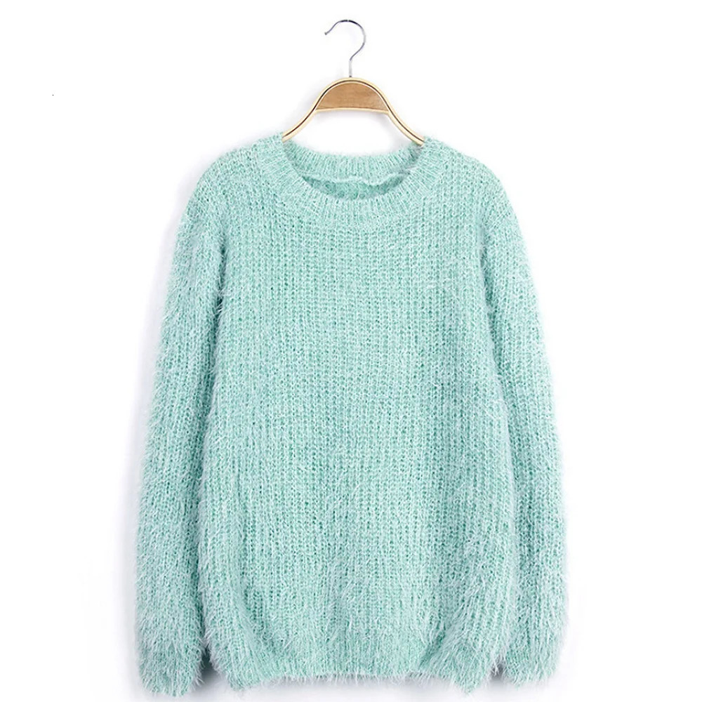 Womens Mohair Sweater Pull Over Winter Outwear Jumper Soft ouc1771 250731