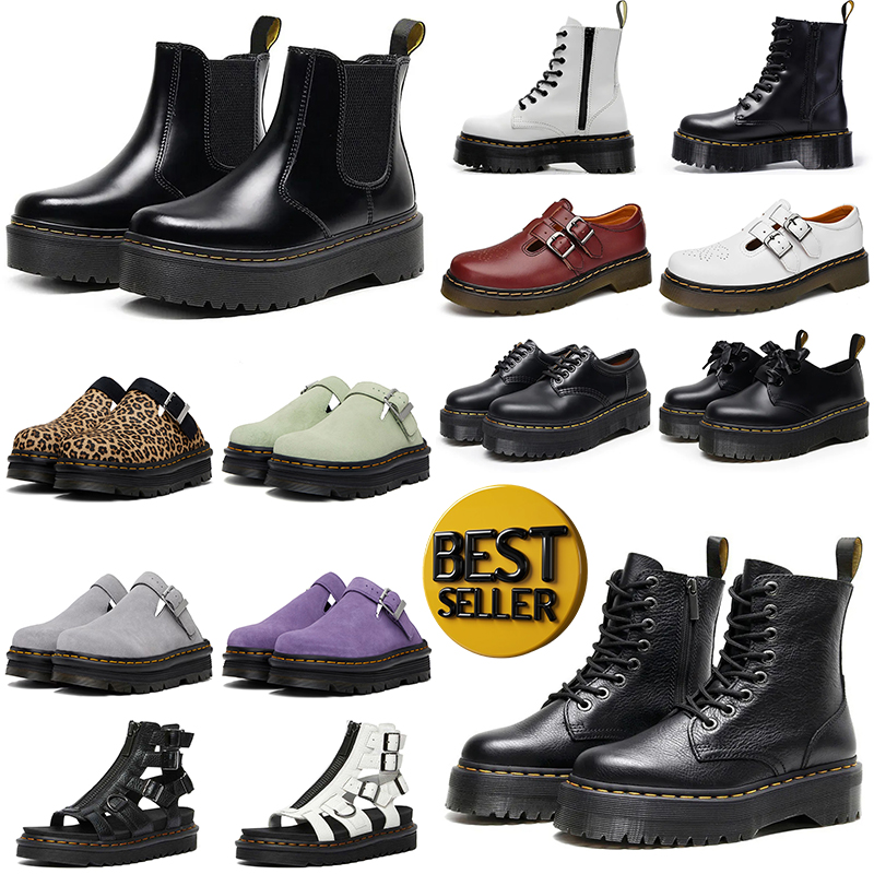 Free shipping designer boots for men women black white red Leopard dark blue platform booties martins mens womens outdoor sandals ankle shoes
