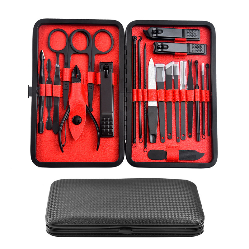 Stainless Steel Nail Repair Tool Set with Leather Case - Professional Kit for Nails