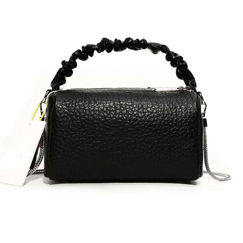 Brand 100%Cow Fashion Chain Women Shoulder Crossbody Tote New Designer Solid Color Genuine Leather Female Simply Handbag