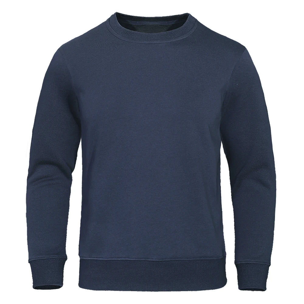 Oversized Pullover Solid Color Warm Men Clothes Fashion Crewneck Hoody Casual Loose Sweatshirt Oversize Street Sportswear 250729