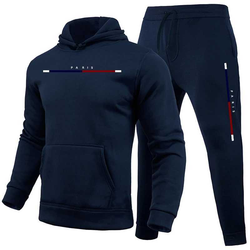 2025 Autumn New Arrival Man Hooded Tracksuit 2pcs Set Hoodie sweatpants Male Daily Casual Sports Jogging Suit Gym Outfit L250801