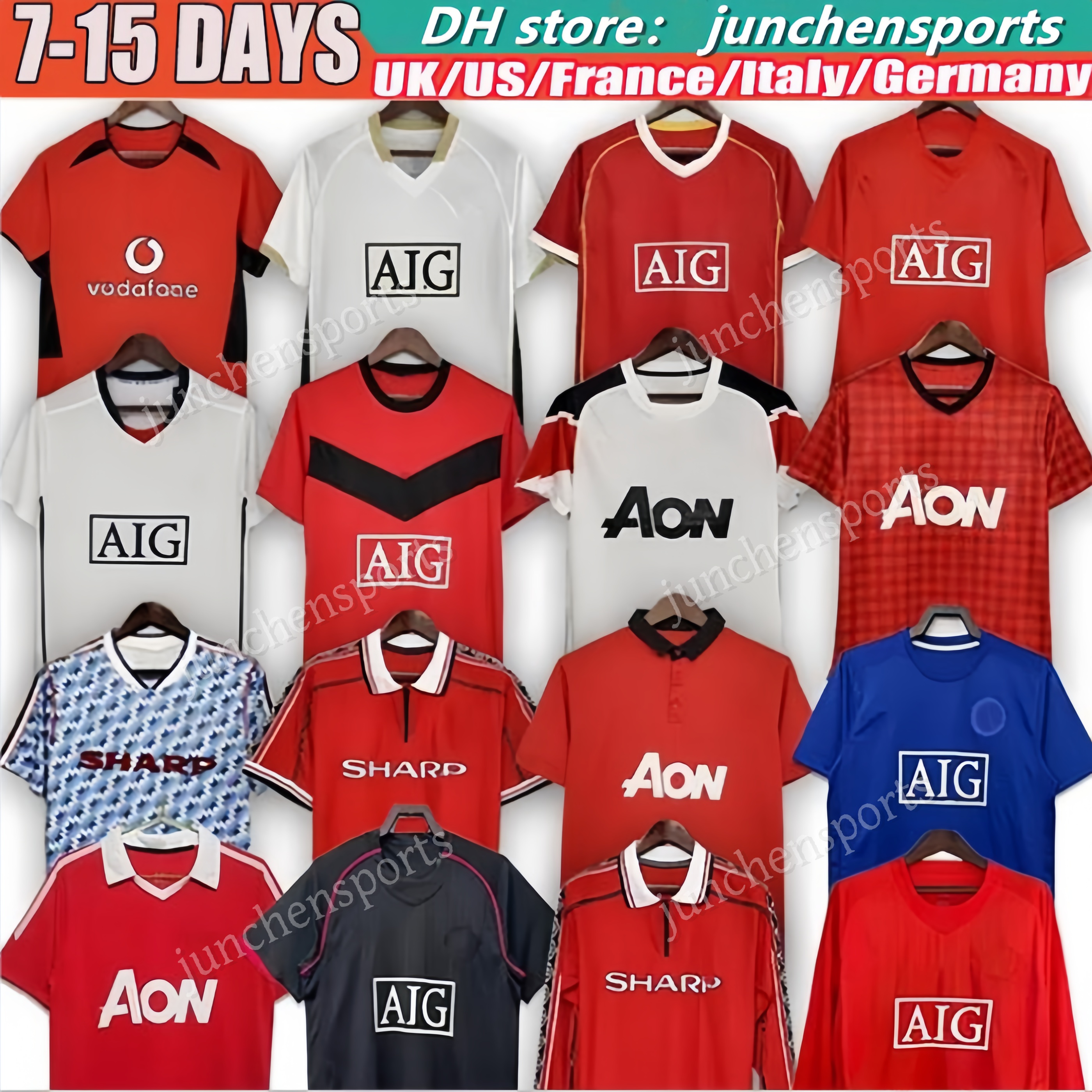 MUFCes Retro Soccer Jerseys manchest er united 94 96 98 99 Ronaldo Rooney Giggs Nani 2006 07 08 Mancunian Football shirt Scholes Tevez BERBATOV VIDIC Vintage kid kit
