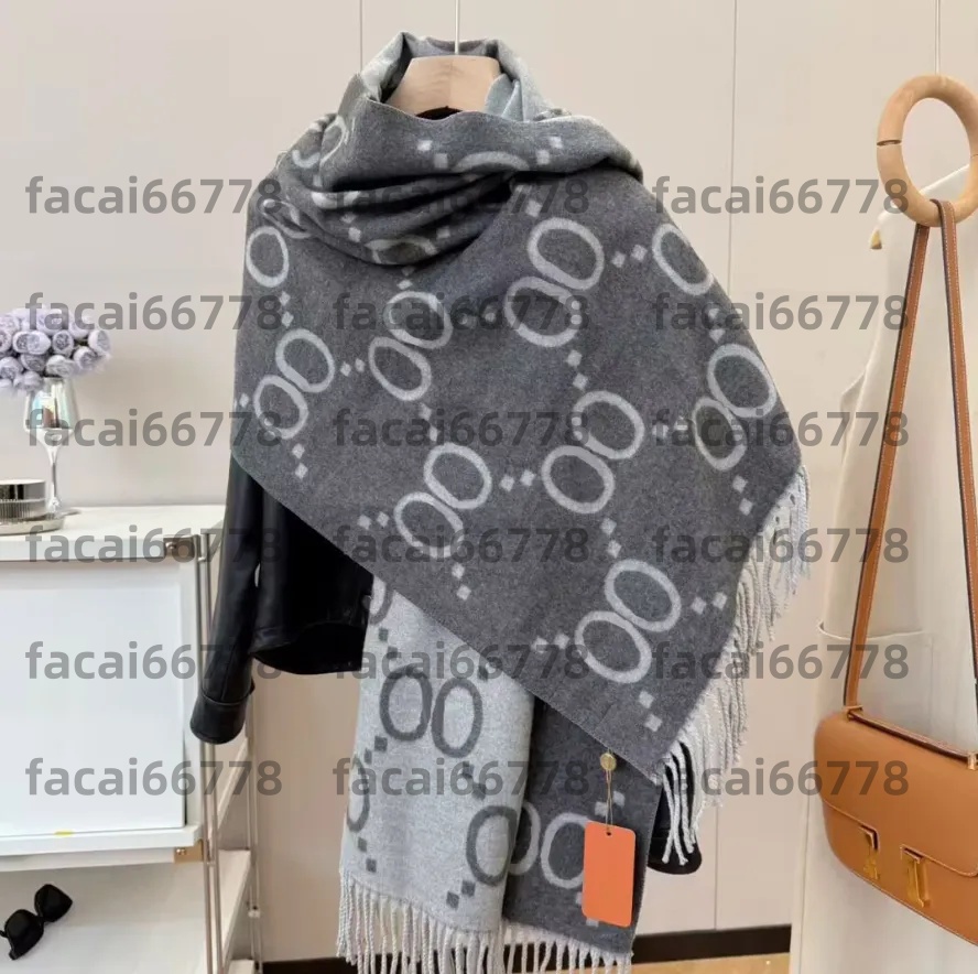 Designer scarf Women's long winter wool scarf Men Women winter scarves ladies Shawls Big Letter wraps pattern wool High quality plaid fringe fashion new style 01