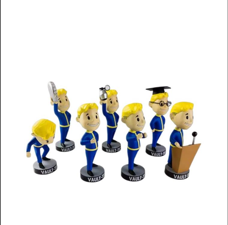 For Fallout 4 Vault Boy Bobblehead Gaming Anime Figures Collectible Model Collection Figurine Statue Model Anime Model Toys