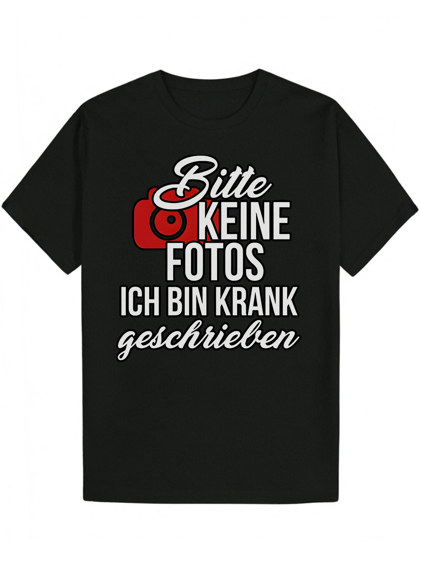 Men's Summer Short Sleeve T-Shirt - Black, Bold White and Red Letter Pattern Print, Breathable Polyester Fiber, Crew Neck, Machine Washable, Suit