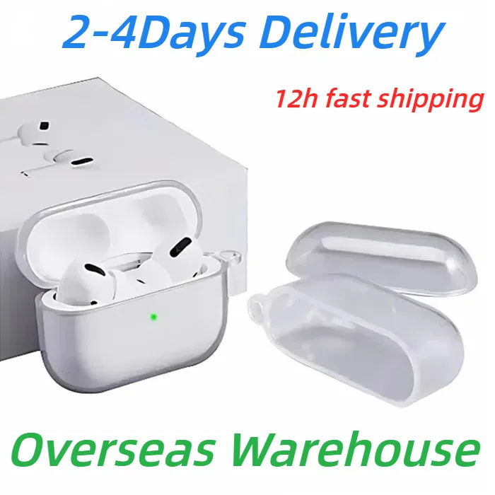 USA Stock For Apple AirPods 4 airpods pro 2 3rd airpod Pors earbuds earphones 4th gen Solid Silicone Cute Protective Headphone Cover Wireless Charging Box Phone Case