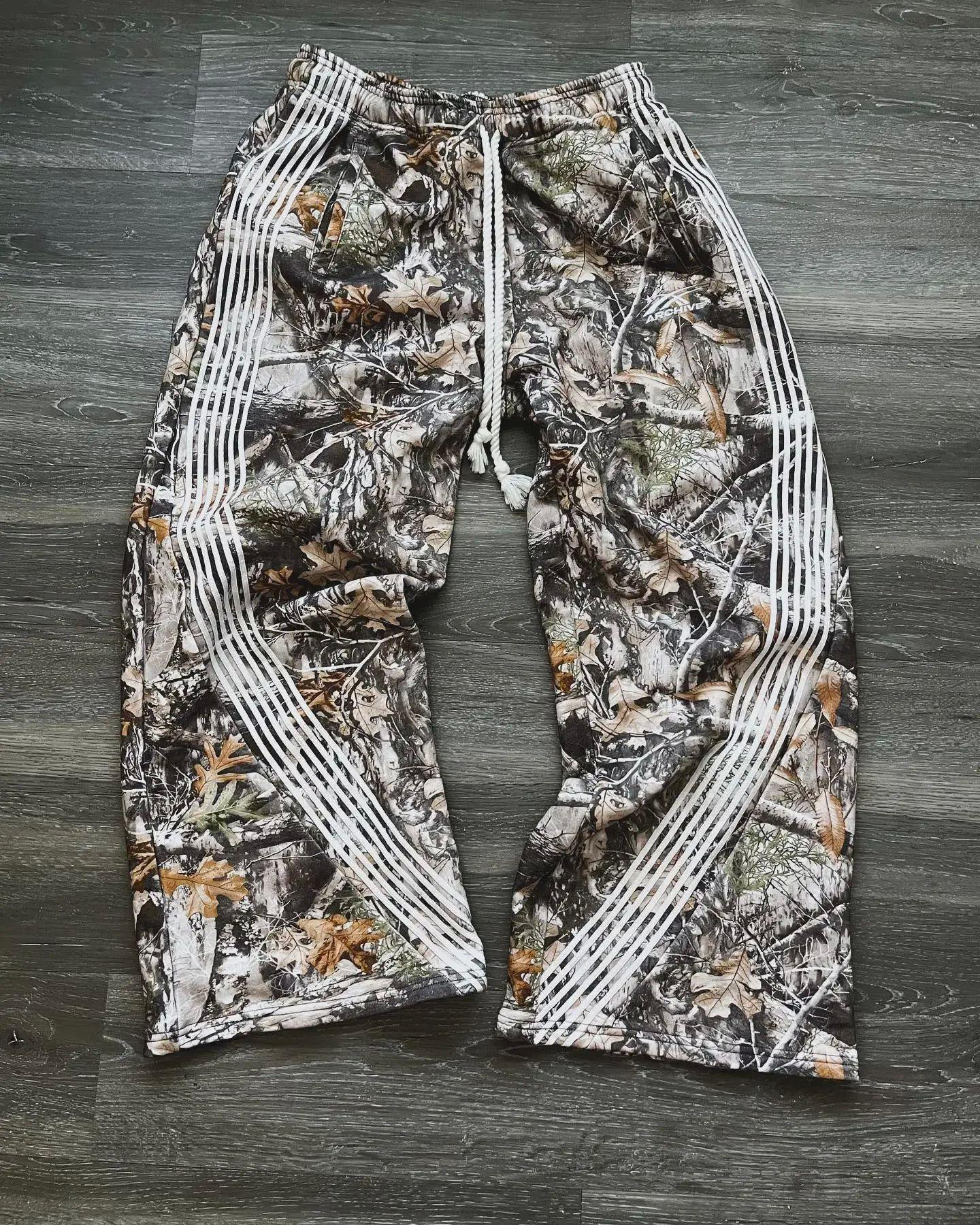 Men's Pants Multi-Pocket Camouflage Loose Straight Leg Wide Hip Hop Trend Casual Harajuku Style Y2k Streetwear
