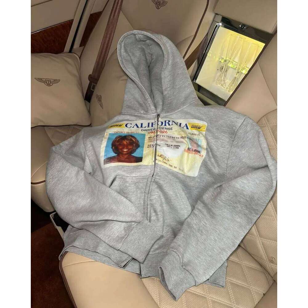 Designer Clothing 2025 New Gothic Haruku Sportswear Trend Printed Hoodie Y2k Top New Street Clothing Men And Women Zippered Hooded