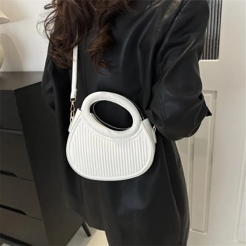Chic Stripe Crossbody Bags for Women Elegant Synthetic Leather Handbag Purse Look Shoulder Bag for Everyday Use 250731
