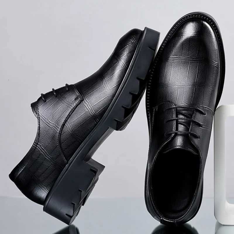Hidden Heel 8/10CM Cow Leather Men Shoes Office Work Elevator Shoes Brand Man Business Oxfords Footwear Suit Shoes Lift Sneakers XJ250801