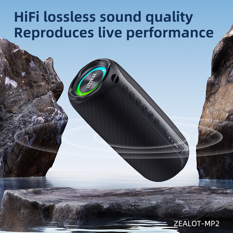 MP2 Outdoor Portable & Home Bluetooth Speaker Multi-Functional IPX5 Waterproof Bluetooth Speaker For Indoor/Outdoor Use.