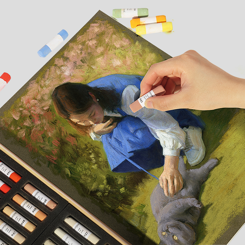 Shupuflecale paints come in a uniform color. They are pure imported colored chalk and are made with soft-handling chalk.