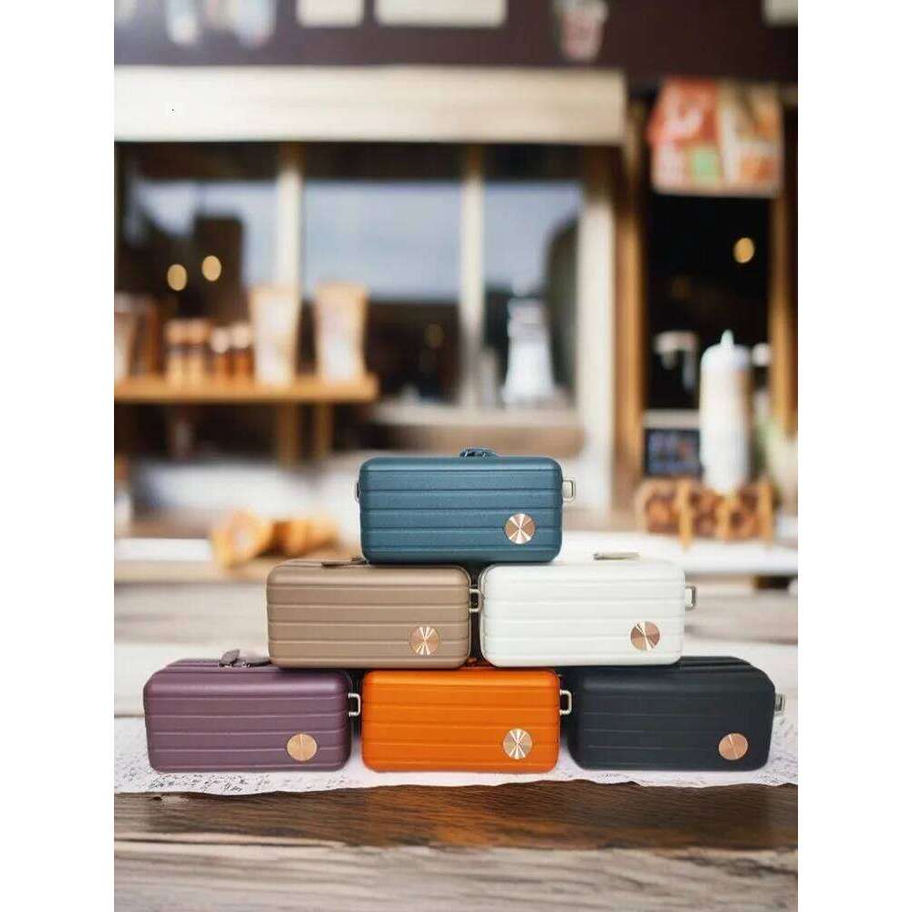 Compact Hardshell Makeup Case - Waterproof Crossbody Bag for Overnight Travel, Sports & Daily Use