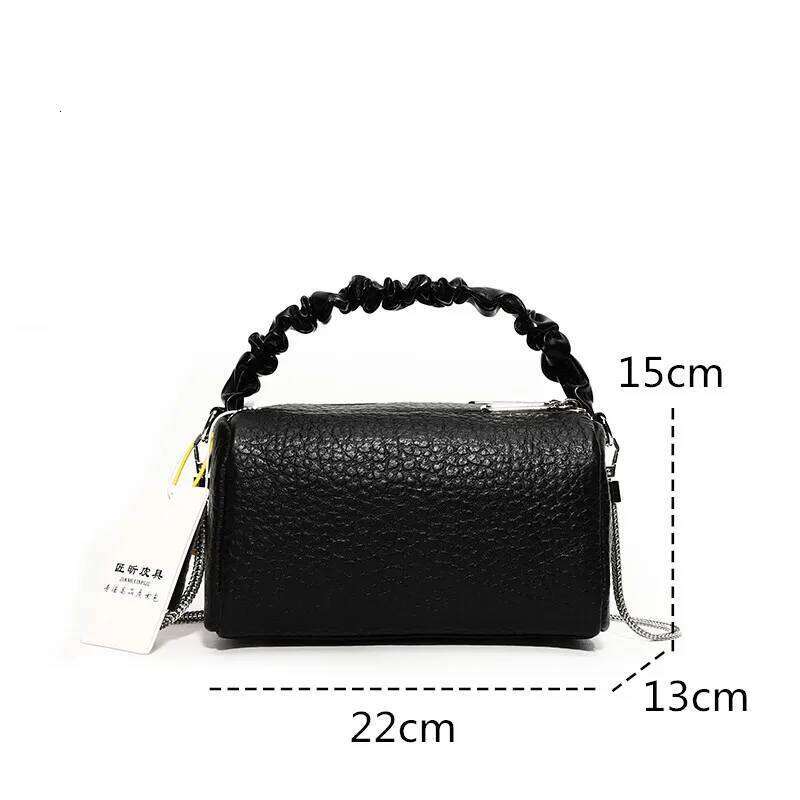 Brand 100%Cow Fashion Chain Women Shoulder Crossbody Tote New Designer Solid Color Genuine Leather Female Simply Handbag