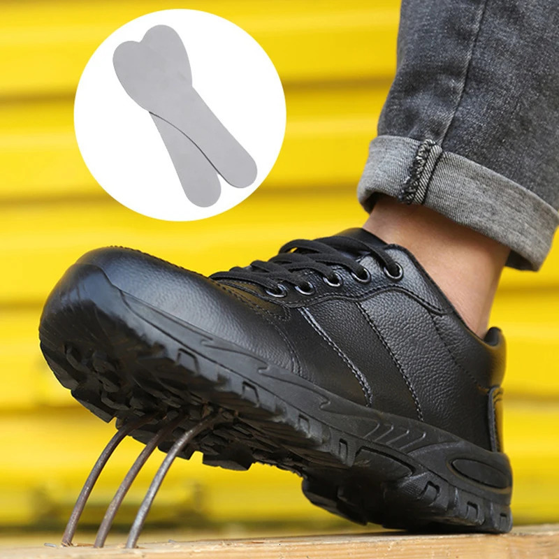 Breathable Lightweight Men Boots Leather Style Men Sneakers Indestructible Safety Shoes Women Steel Toe Work Boots LBX1218 250731