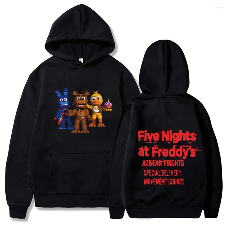 Mens Hoodies Five Night Streetwear FNAF Hooded Sweatshirts Fleece Long Sleeve Pullover Men Women High Street Harajuku Hoodie