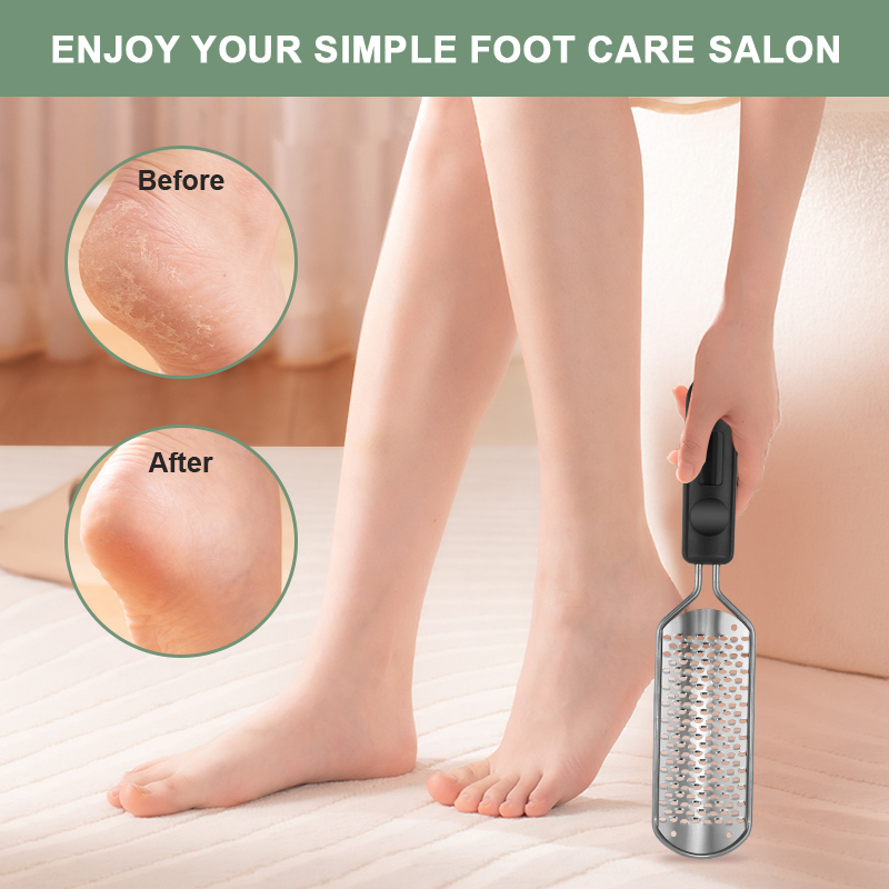 Compact Foot File with Removable Handle Perfectly Suits Hand Size