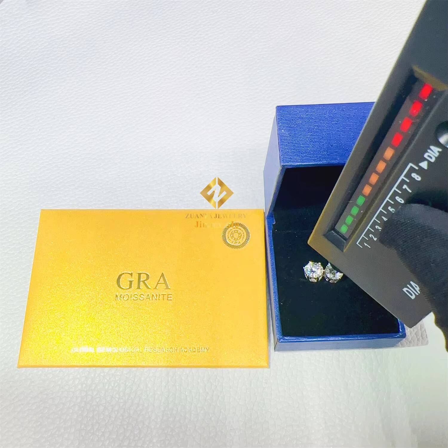 Pass Diamond Tester Hip Hop Jewelry GRA Certificates 925 Silver D Color VVS1 Moissanite Hip Hop 6 Prongs Stud Earring