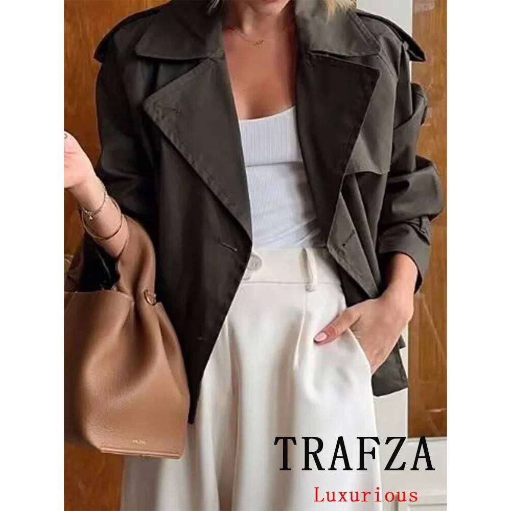 hoodie Vintage Casual Chic Women Jackets Solid Double Breasted Turn-down Collar Long Sleeve Short Fashion Autumn Coat jacket2131