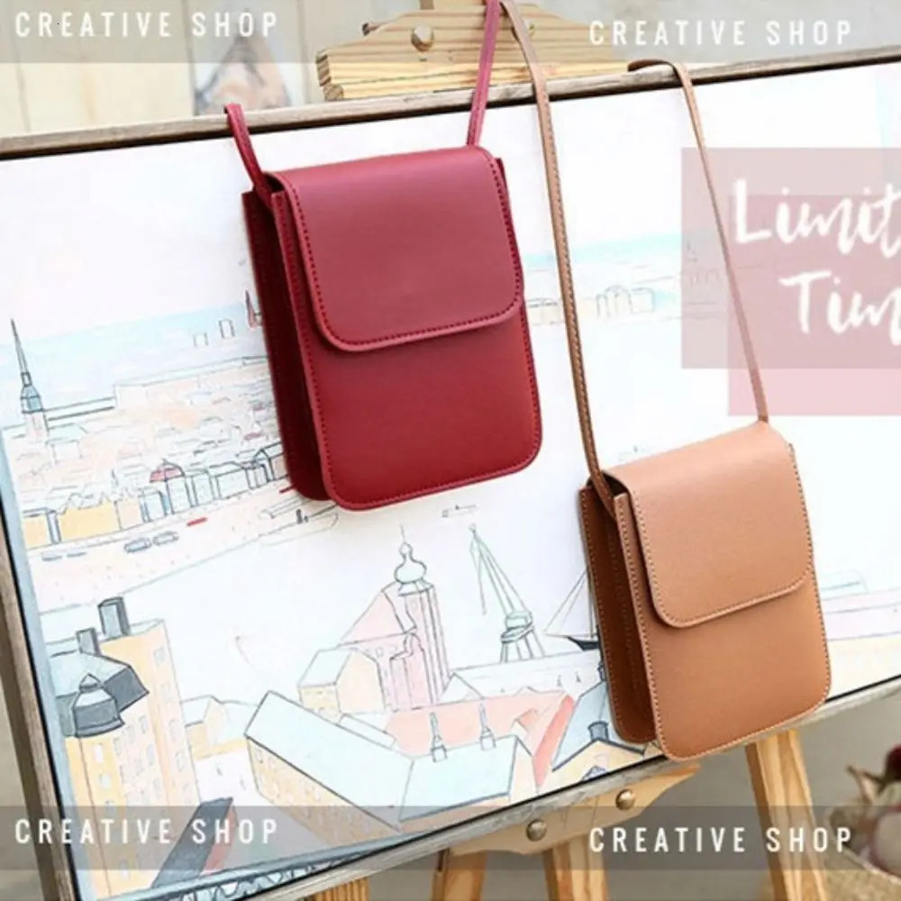 6 Colors Ladies Shoulder Messenger Bag Multifunctional PU Leather Handbags Mini Cute Crossbody Phone Bag For Women 250731