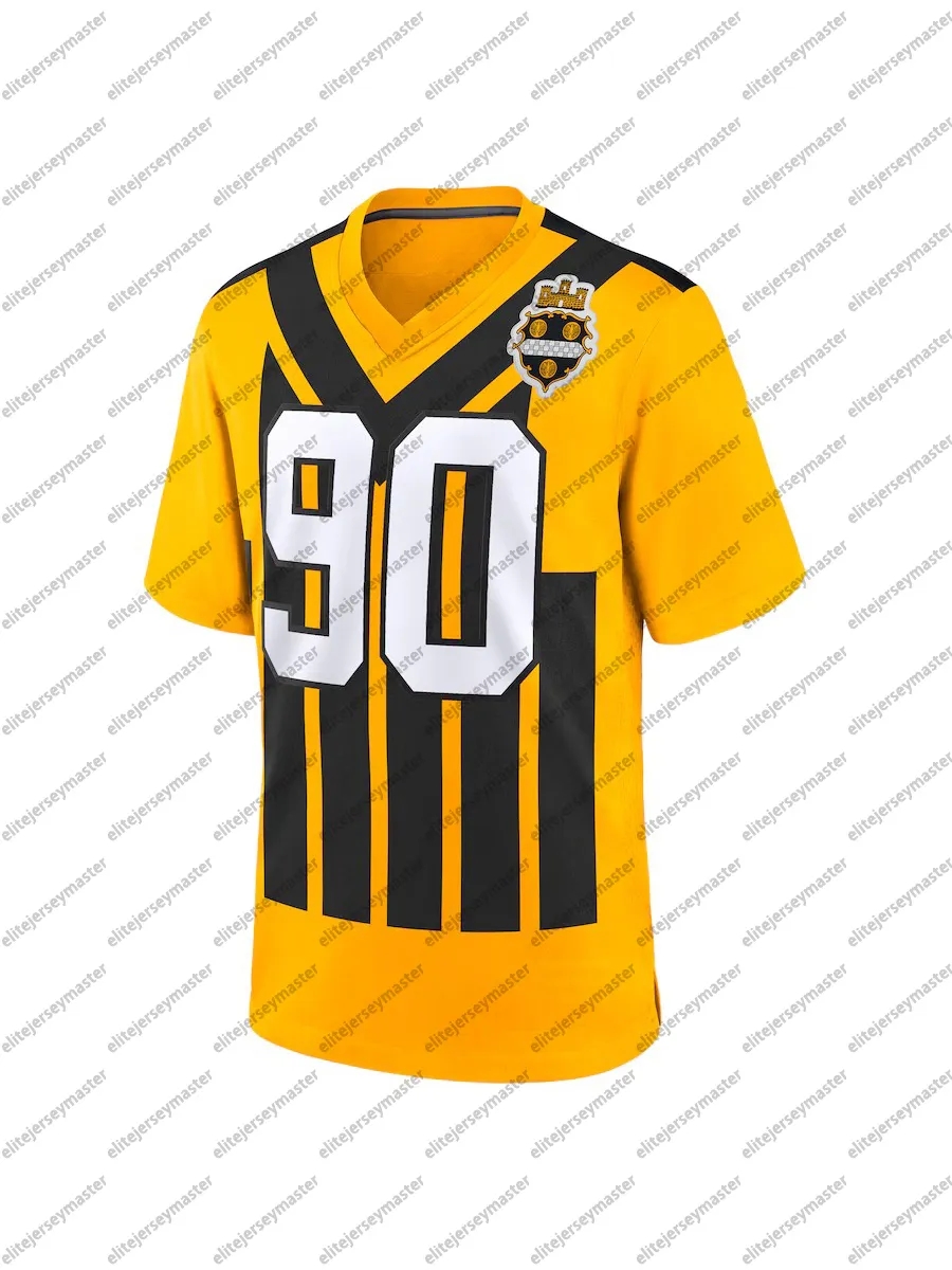 T.J.Watt 90 Aaron Rodgers 8 Joey Porter Jr. DK Metcalf 4 Troy Polamalu 43 Pat Freiermuth 88 Kenny Pickett Harris Personalized Customized 1933 Throwback Football 333